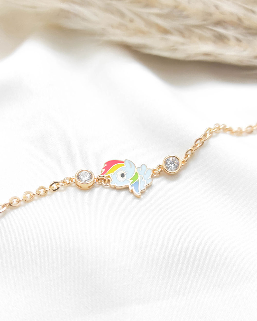 GELANG ANAK MODEL KARAKTER UNICORN BIRU LUCU -13