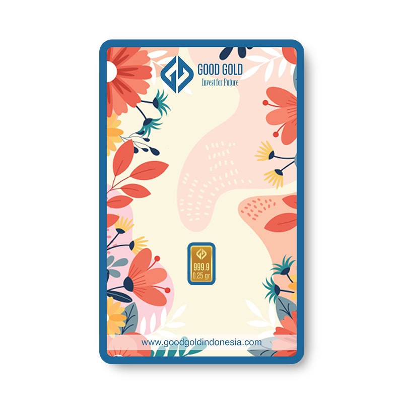 LOGAM MULIA GOOD GOLD GIFT SERIES MODEL FLORAL CARD 3