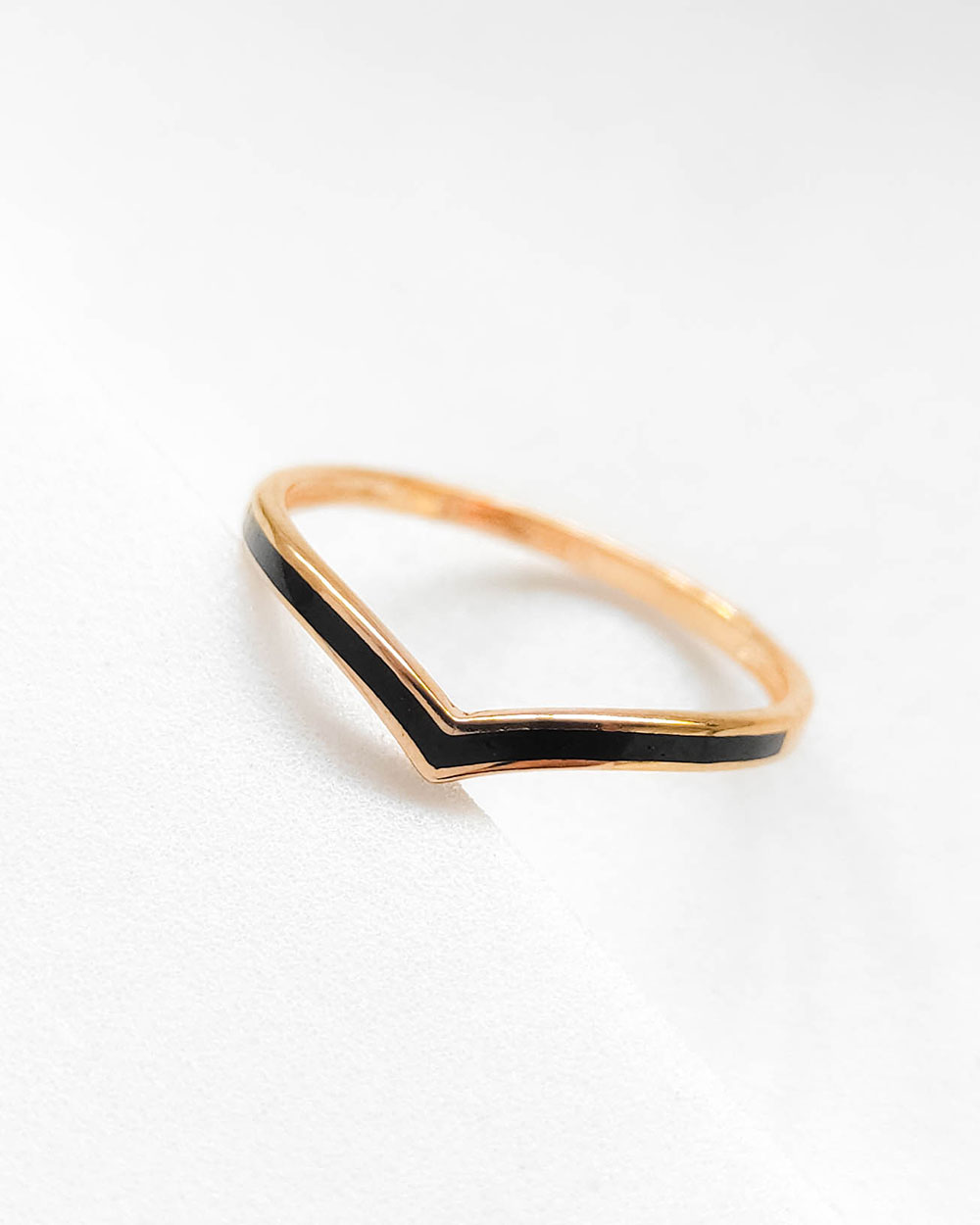 CINCIN DEWASA MODEL AUREL ENAMEL/STRIP HITAM