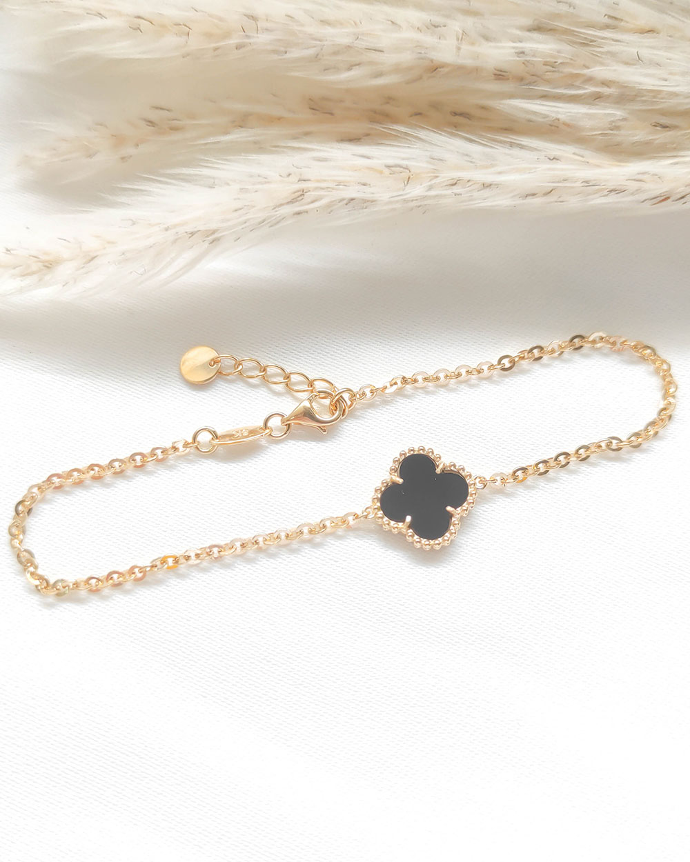 GELANG TANGAN SERUT MODEL BUNGA CLOVER SIMPLE