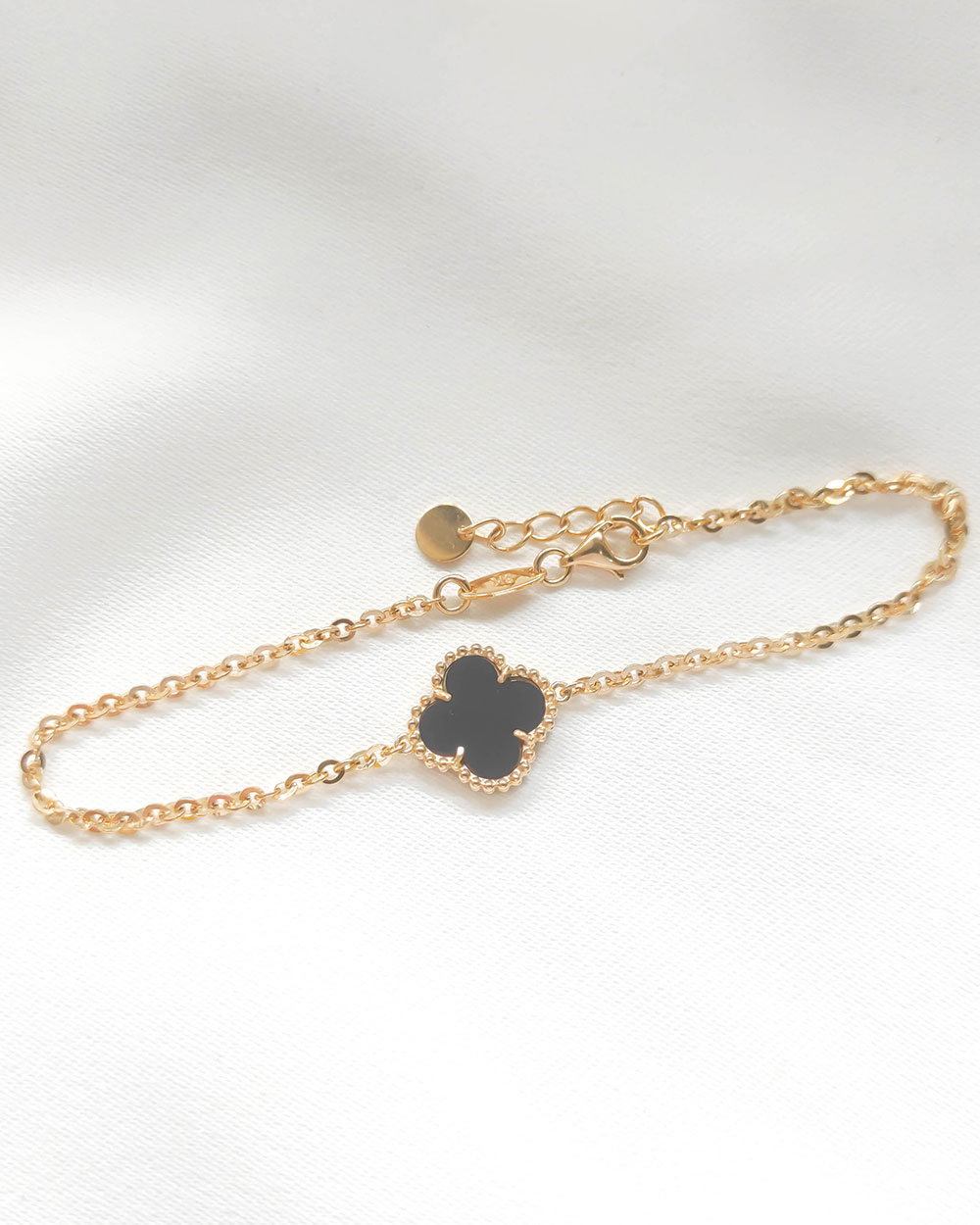 GELANG TANGAN SERUT MODEL BUNGA CLOVER SIMPLE