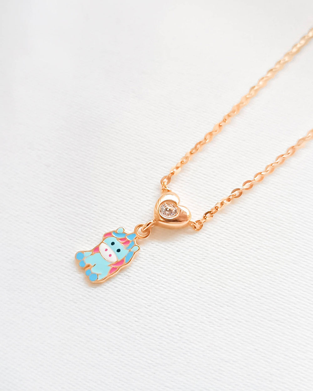 KALUNG ANAK MODEL KARAKTER UNICORN BIRU