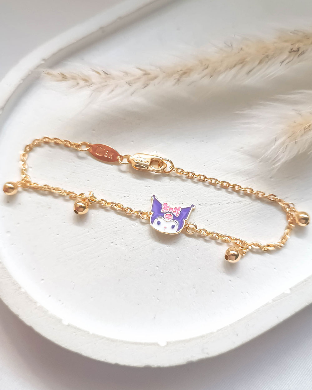 GELANG ANAK MODEL KARAKTER KUROMI PITA PINK