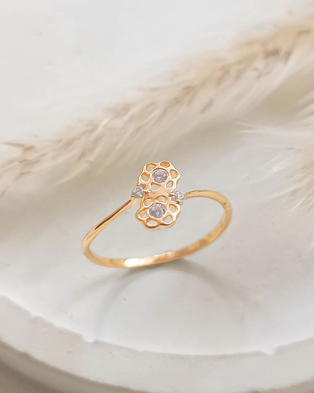 CINCIN DEWASA MODEL DUA BUNGA MATA TENGAH