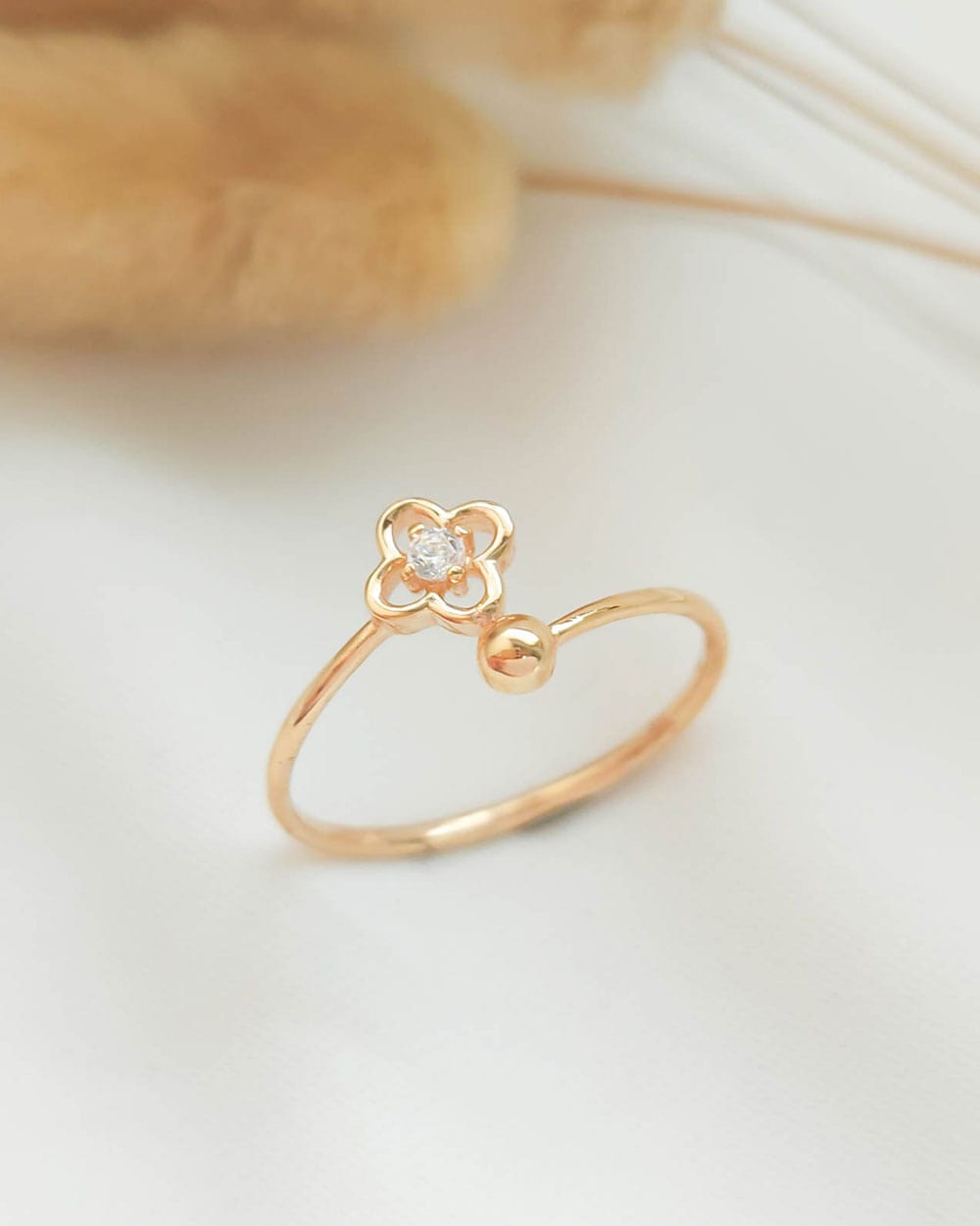 CINCIN DEWASA DENGAN MODEL BUNGA MATA TENGAH DAN BOLA