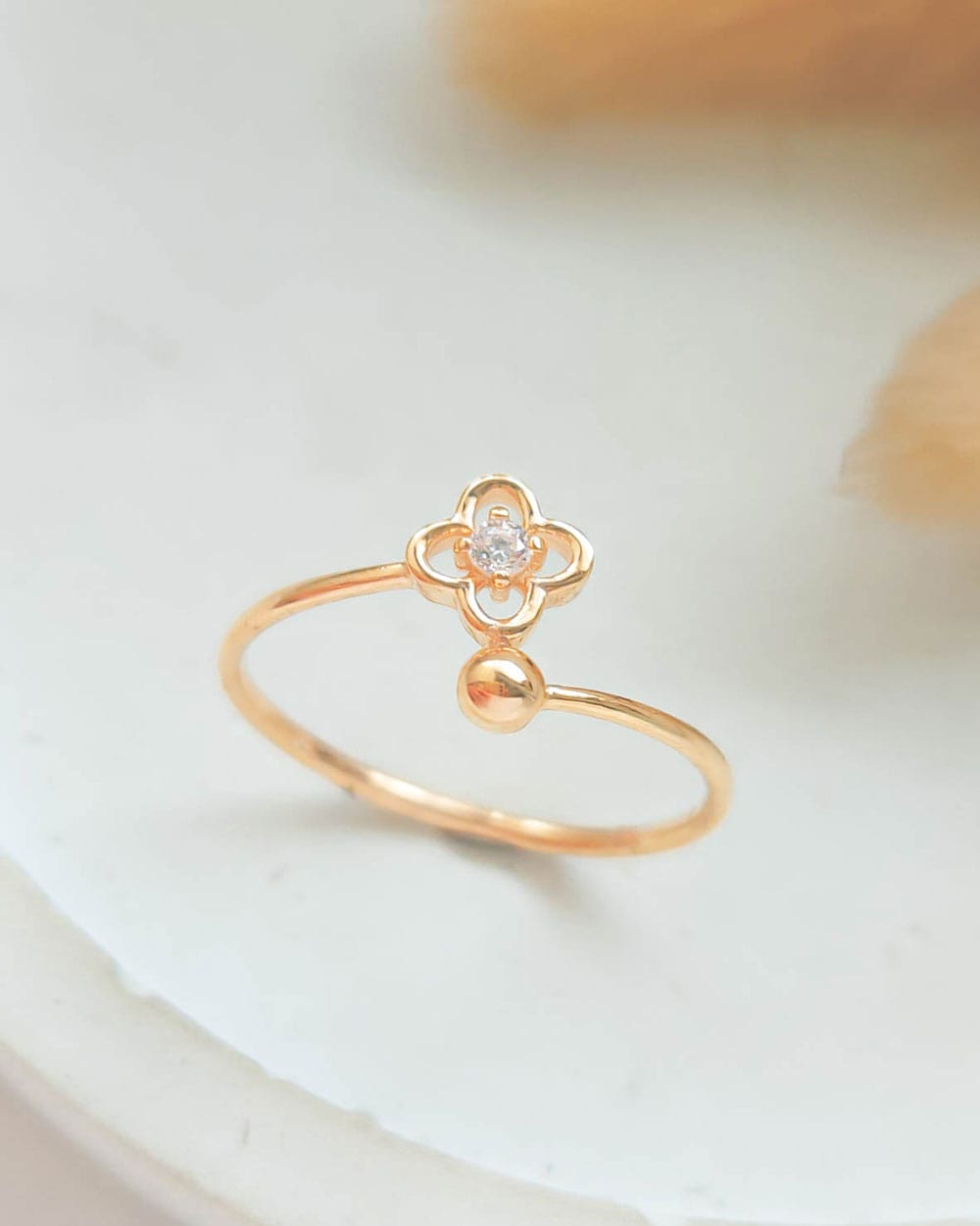 CINCIN DEWASA DENGAN MODEL BUNGA MATA TENGAH DAN BOLA