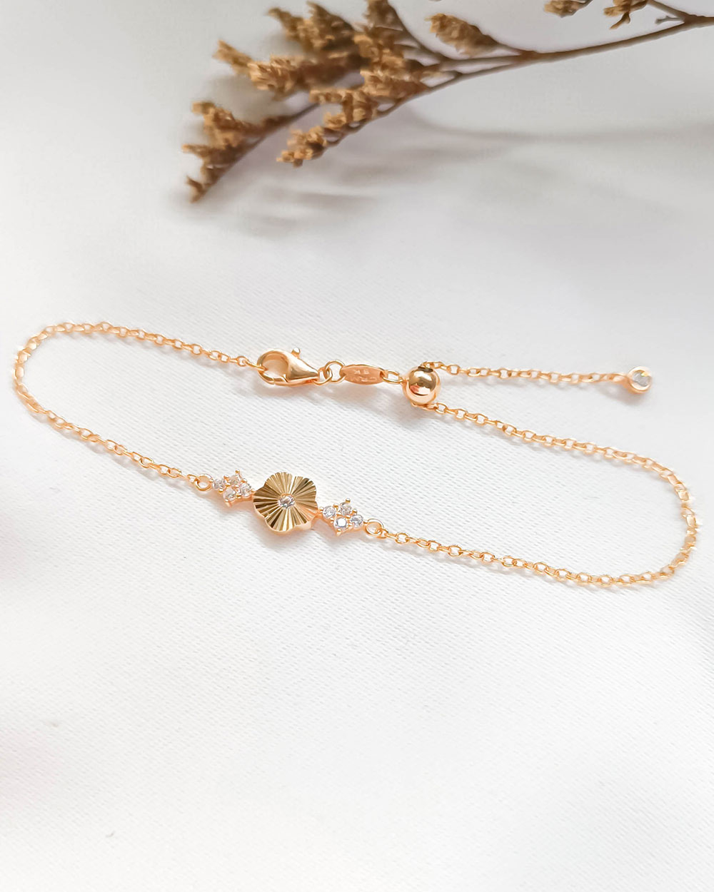 GELANG TANGAN SERUT DEWASA MODEL BUNGA BERKILAU