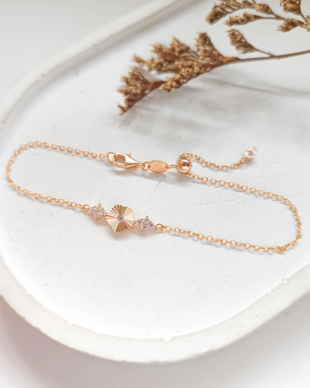 GELANG TANGAN SERUT DEWASA MODEL BUNGA BERKILAU