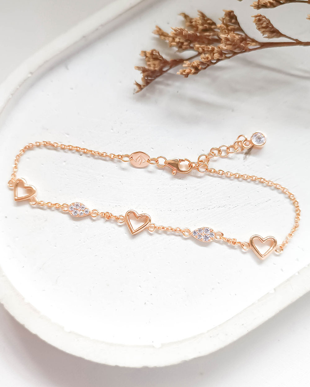 GELANG TANGAN DEWASA MODEL LOVE DAN MATA TETES AIR