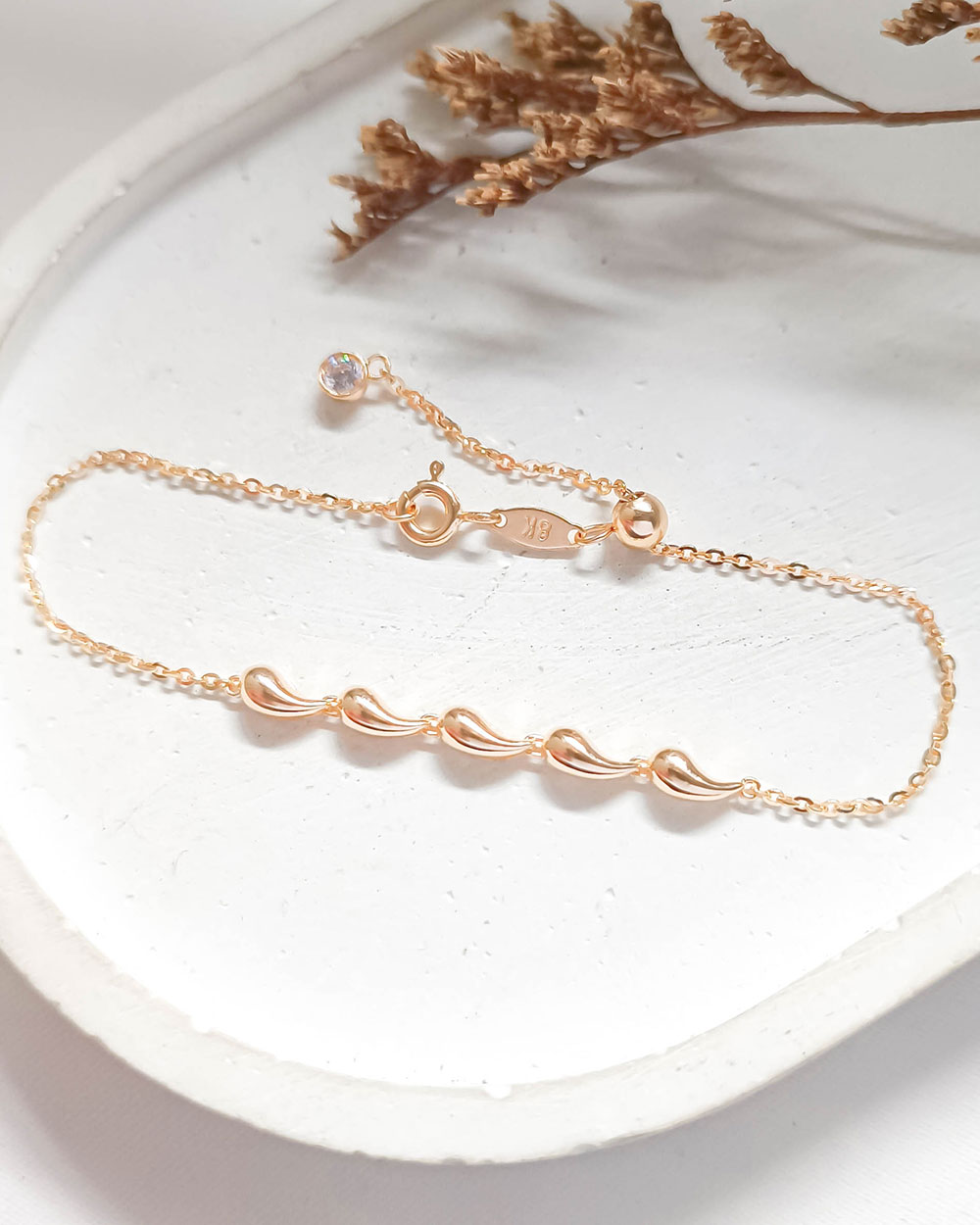 GELANG TANGAN SERUT DEWASA MODEL WATERDROP TANPA MATA