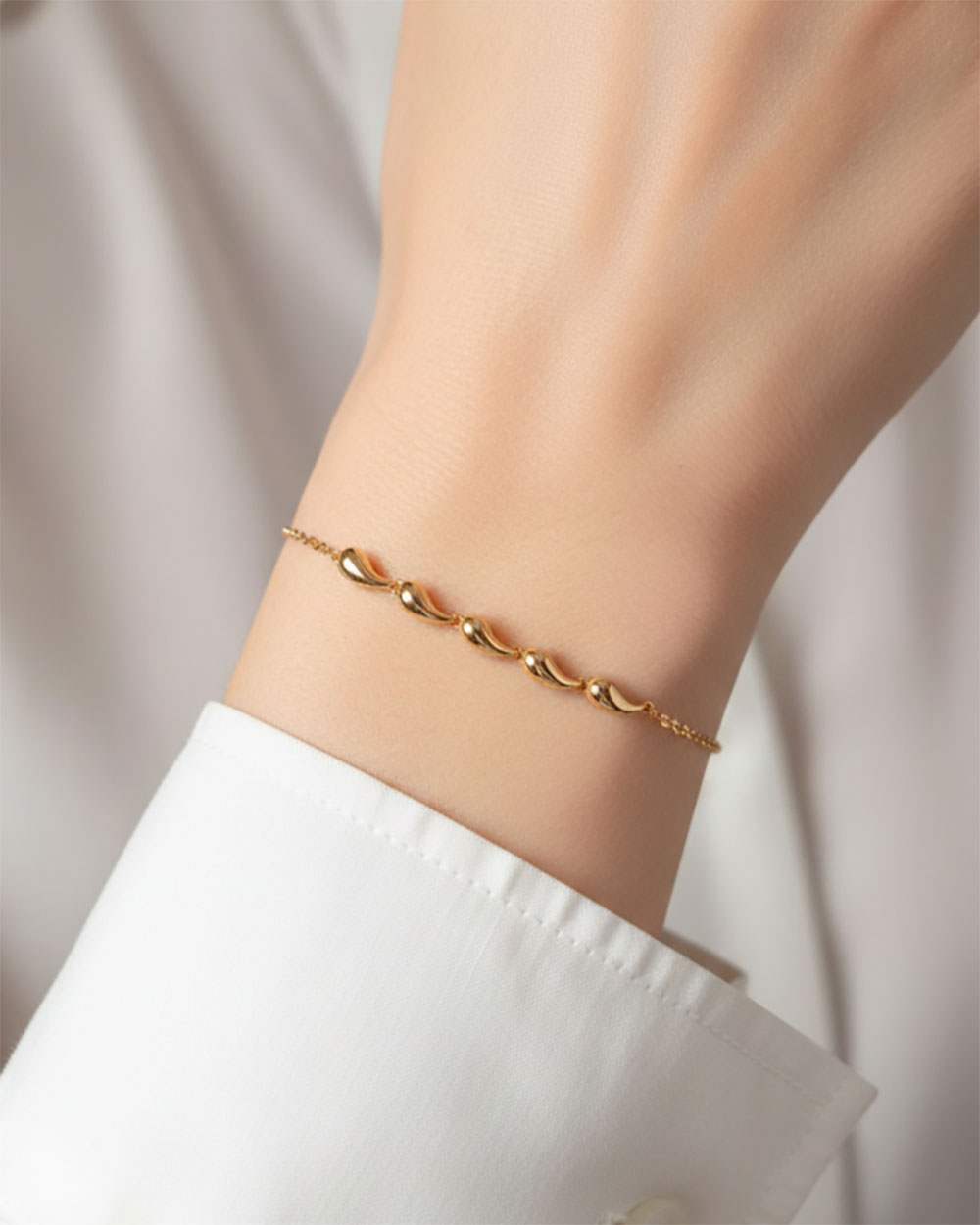 GELANG TANGAN SERUT DEWASA MODEL WATERDROP TANPA MATA