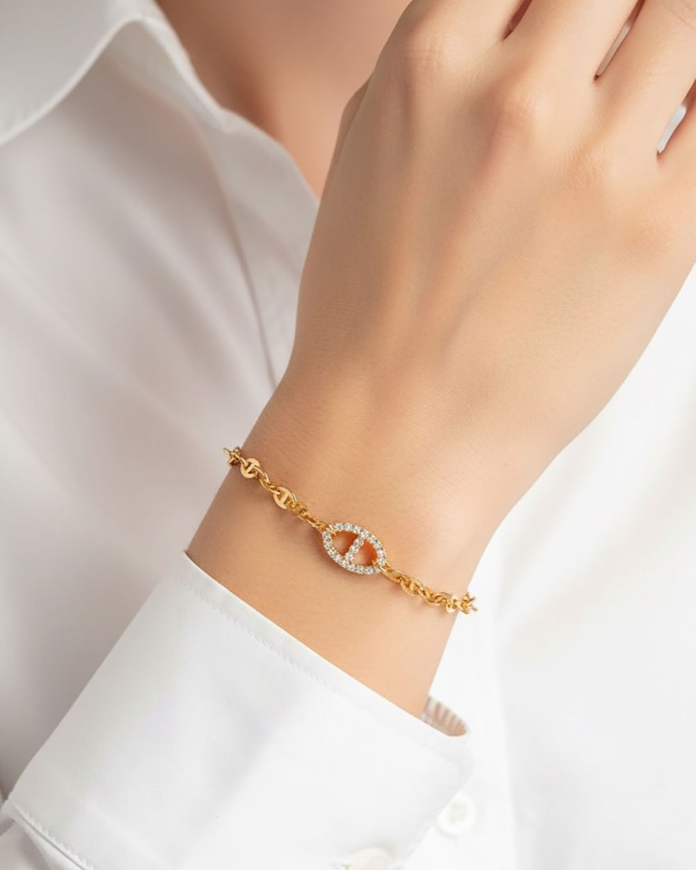 GELANG TANGAN DEWASA MODEL HIASAN OVAL MATA