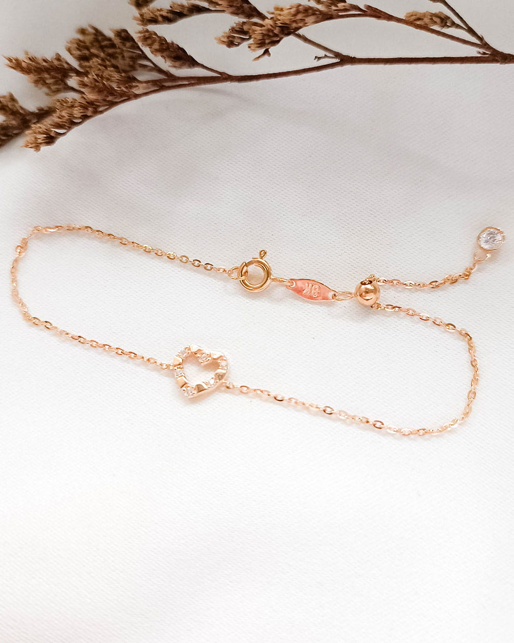 GELANG TANGAN DEWASA MODEL LOVE HEART MINIMALIS