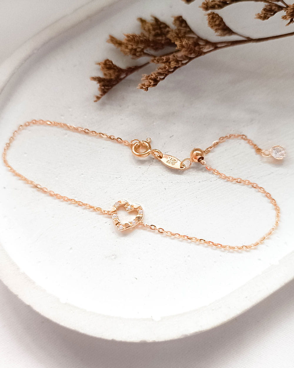 GELANG TANGAN DEWASA MODEL LOVE HEART MINIMALIS