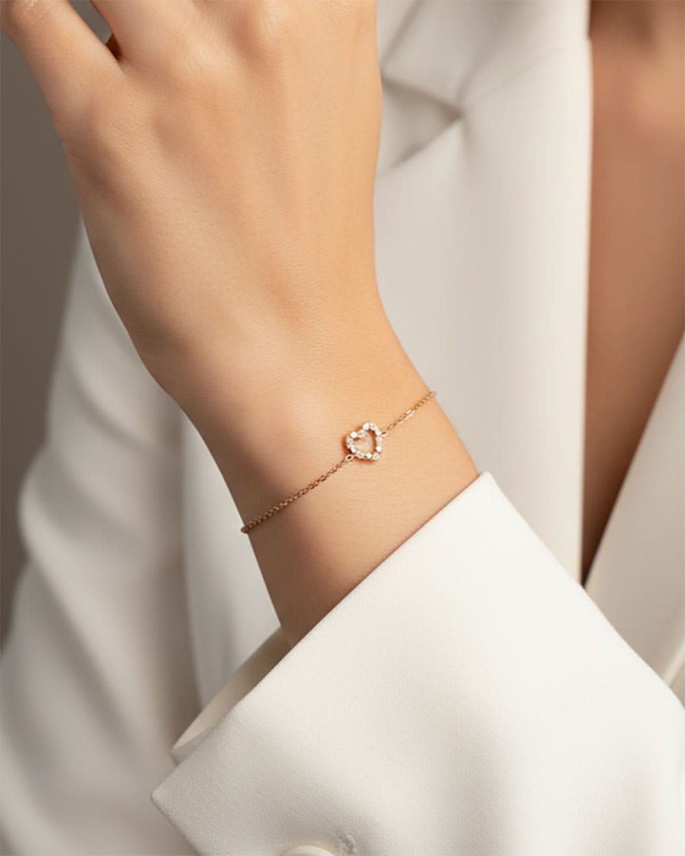 GELANG TANGAN DEWASA MODEL LOVE HEART MINIMALIS