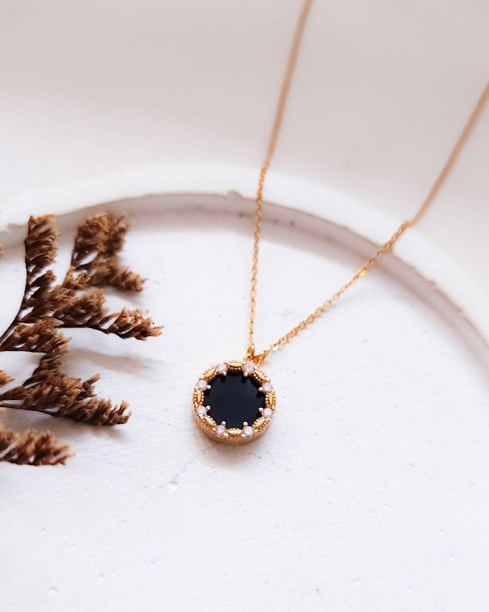 KALUNG DEWASA MODEL ENAMEL HITAM BUNDAR