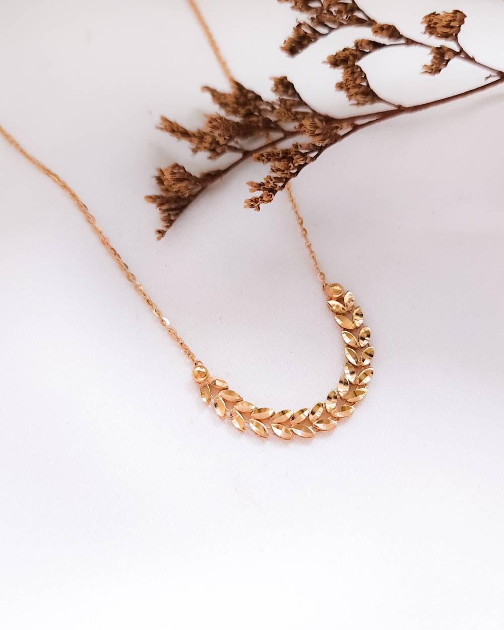KALUNG DEWASA MODEL DERET DAUN TANPA MATA