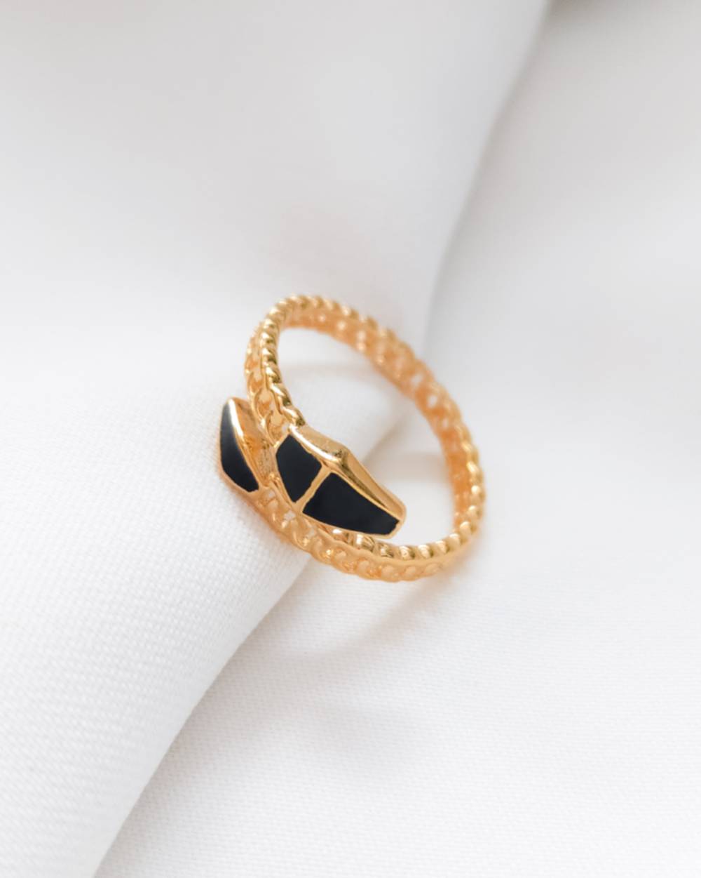 CINCIN DEWASA MODEL BENTUK ULAR AKSEN HITAM