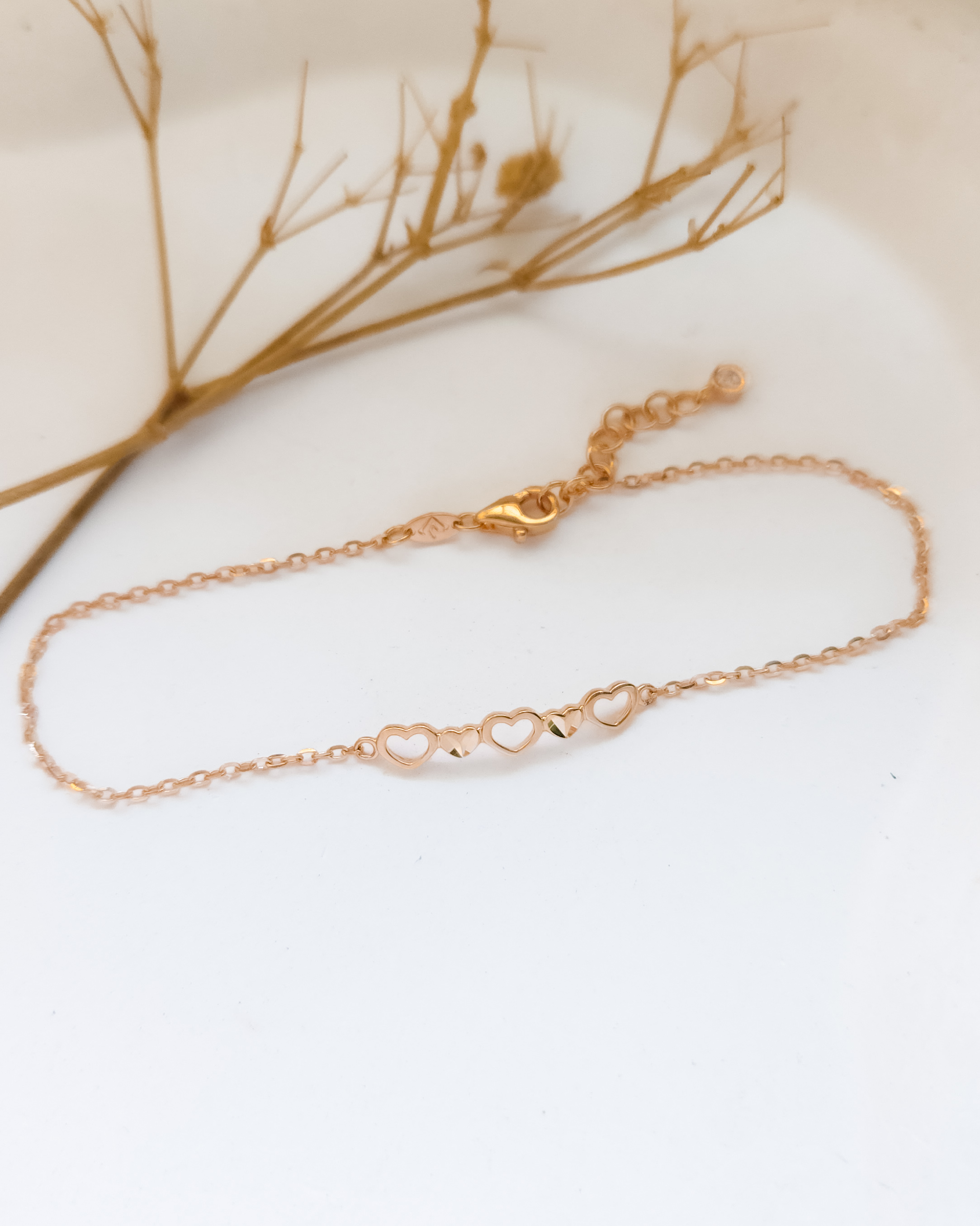 GELANG TANGAN DEWASA MODEL DERET LOVE SIMPLE