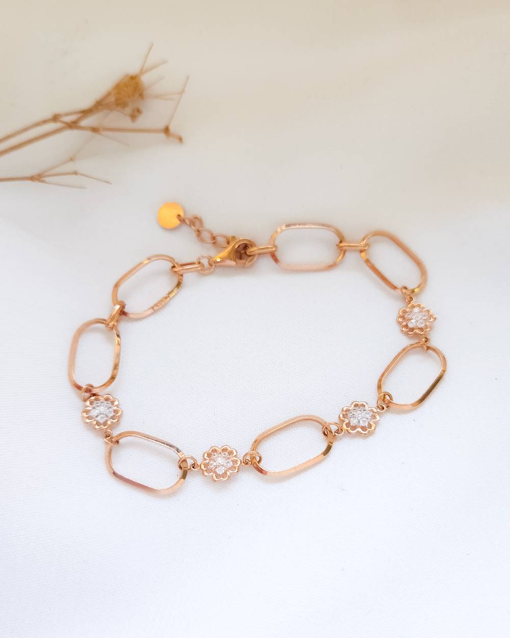 GELANG TANGAN DEWASA MODEL RANTAI BUNGA MATA