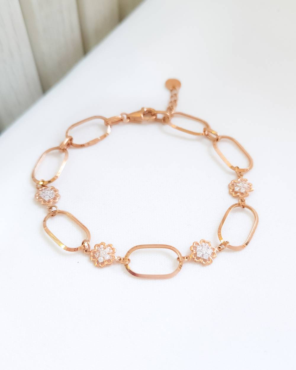GELANG TANGAN DEWASA MODEL RANTAI BUNGA MATA